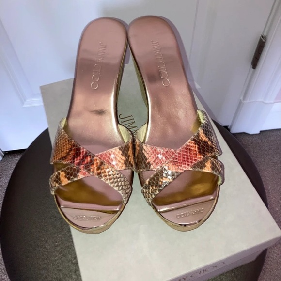 Jimmy Choo new with box snake skin wedges - Picture 2 of 4